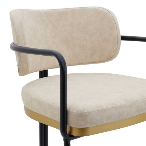 Charly Kitchen Stool &ndash; Beige Vegan Leather