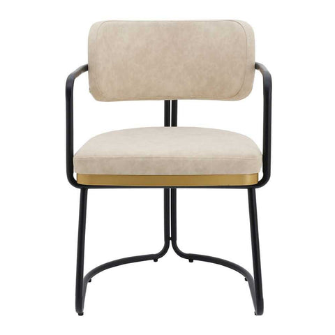 Charly Dining Chair &ndash; Beige Vegan Leather