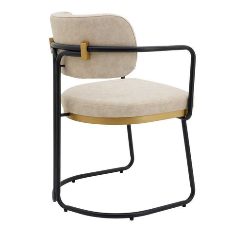 Charly Dining Chair &ndash; Beige Vegan Leather