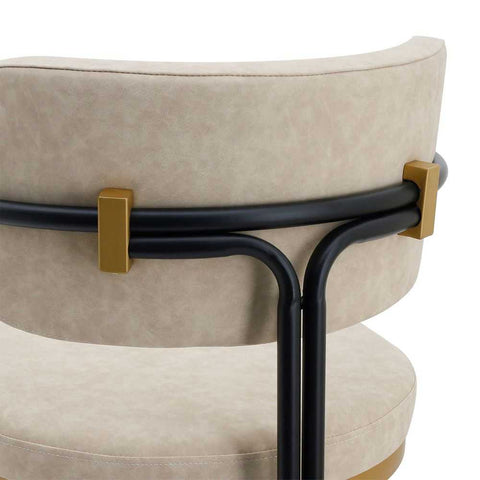 Charly Dining Chair &ndash; Beige Vegan Leather
