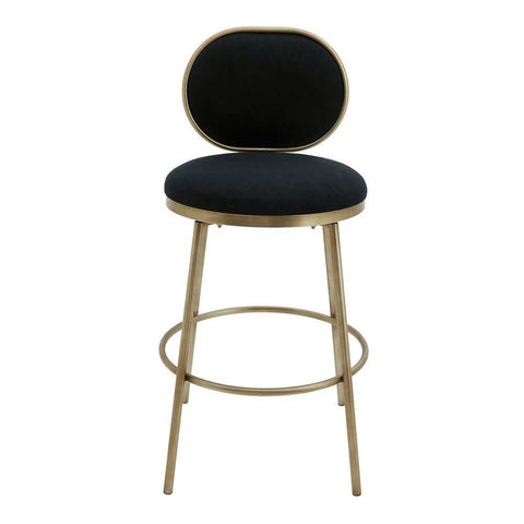 Eliza Swivel Kitchen Stool - Black Linen