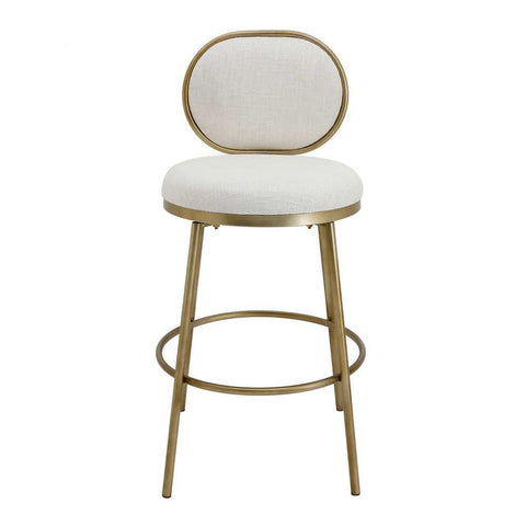 Eliza Swivel Kitchen Stool - Natural Linen