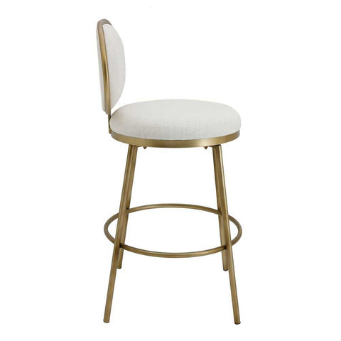 Eliza Swivel Kitchen Stool - Natural Linen