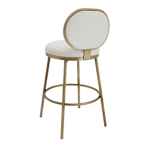 Eliza Swivel Kitchen Stool - Natural Linen