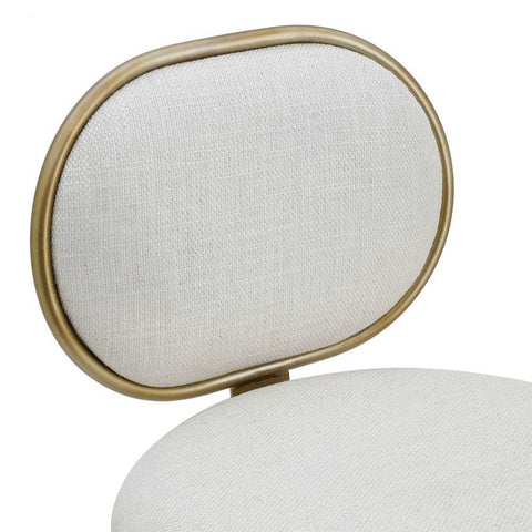 Eliza Swivel Kitchen Stool - Natural Linen