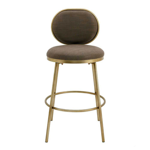 Eliza Swivel Kitchen Stool - Chocolate Linen
