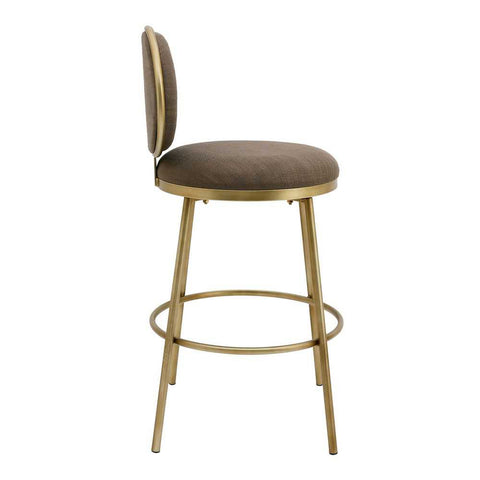 Eliza Swivel Kitchen Stool - Chocolate Linen