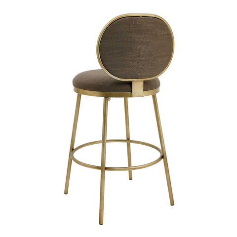 Eliza Swivel Kitchen Stool - Chocolate Linen
