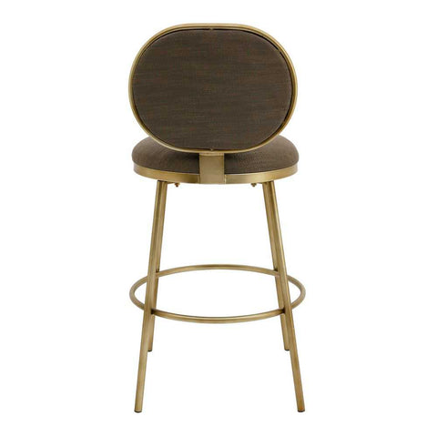 Eliza Swivel Kitchen Stool - Chocolate Linen