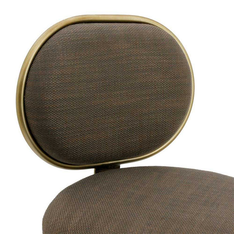 Eliza Swivel Kitchen Stool - Chocolate Linen