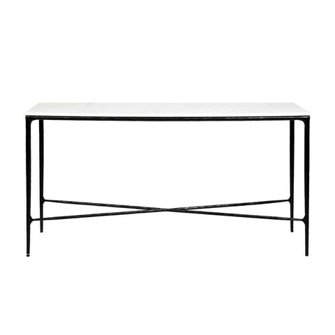 Heston 140cm Marble Console Table - Black