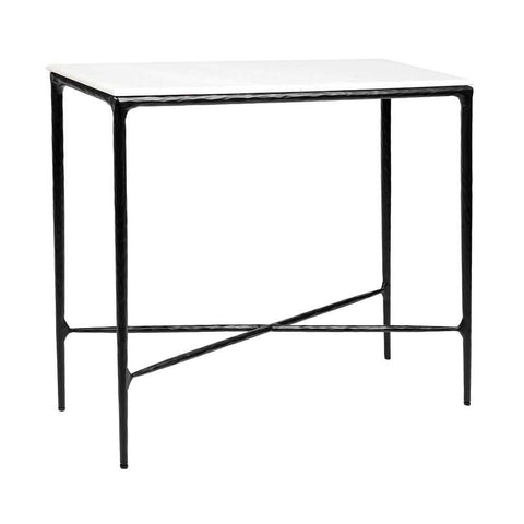 Heston 90cm Marble Console Table -  Black