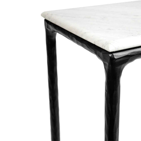 Heston 90cm Marble Console Table -  Black