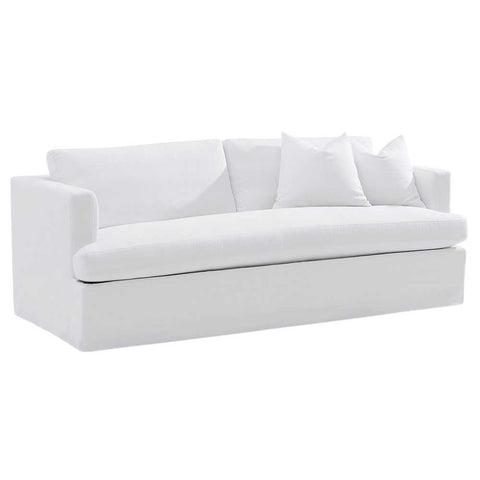 Birkshire 3 Seater Slip Cover Sofa - White Linen