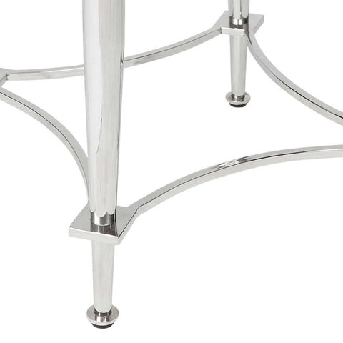 Jak Glass Side Table - Nickel - Side Tables - Eleganté