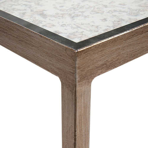 Cocktail 90cm Mirrored Console Table - Antique Gold