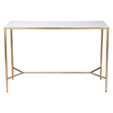 Chloe 90cm Stone Console Table - Antique Gold
