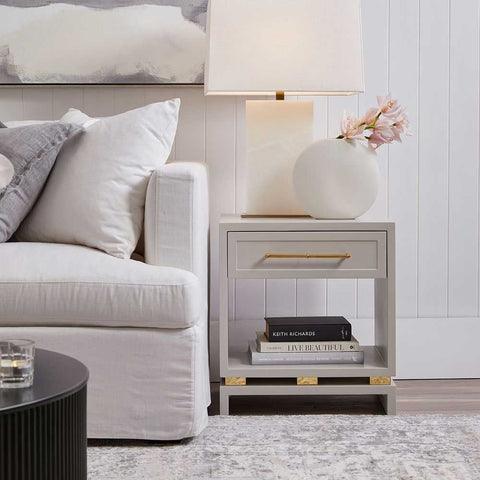 Pearl Bedside Table - Small Grey - Bedside Tables - Eleganté