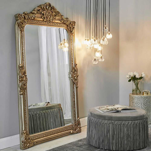 Elizabeth Floor Mirror - Antique Gold - Floor Mirrors - Eleganté