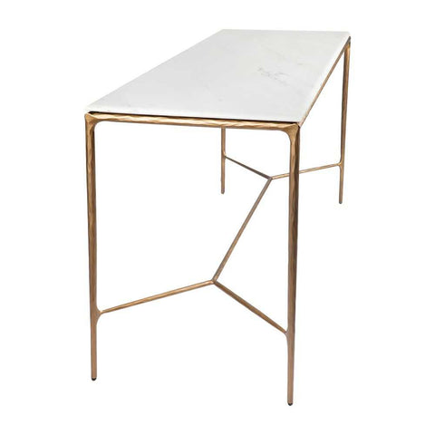 Heston 180cm Marble Console Table -  Brass