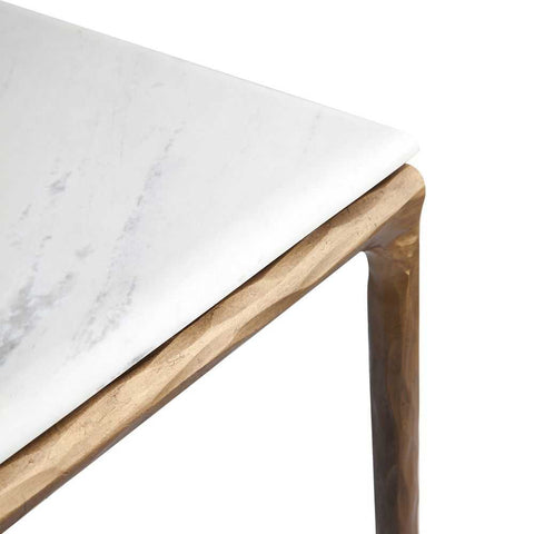Heston 180cm Marble Console Table -  Brass