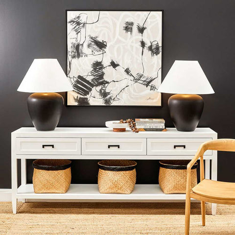 Soloman 200cm Console Table -  White