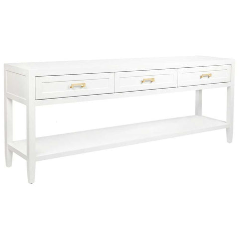Soloman 200cm Console Table -  White
