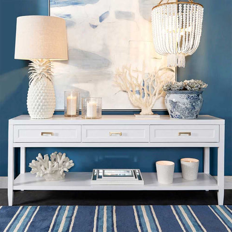 Soloman 200cm Console Table -  White