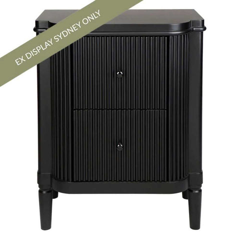 Arielle Bedside Table - Black - OUTLET NSW