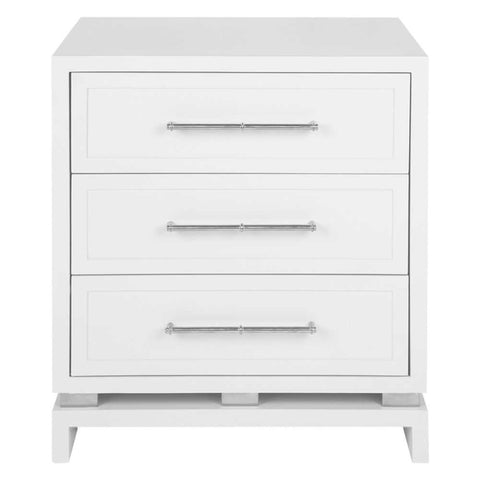 Pearl Bedside Table - Large White - OUTLET NSW