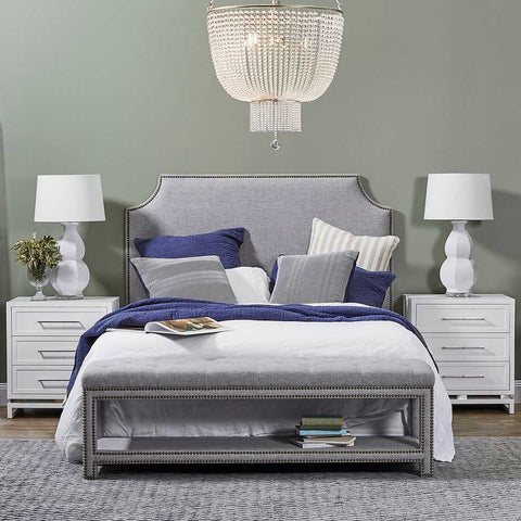 Pearl Bedside Table - Large White - OUTLET NSW