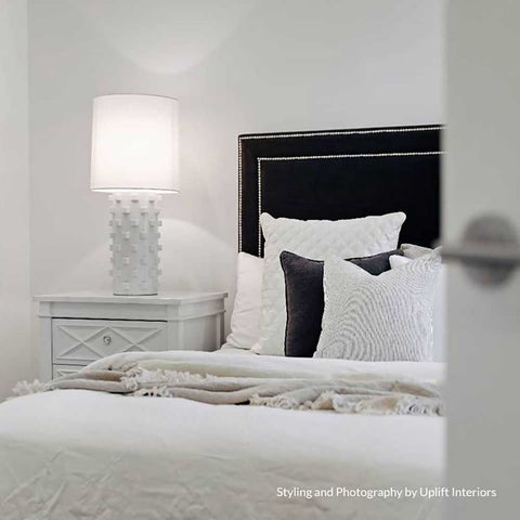 Plantation Bedside Table -  Large White