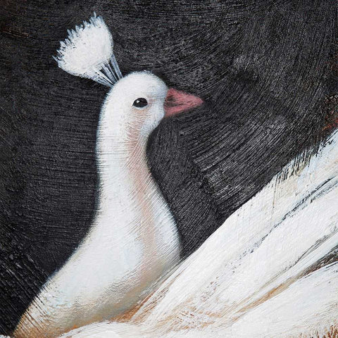 Le Grande Peacock 150x120cm Oil On Canvas Painting