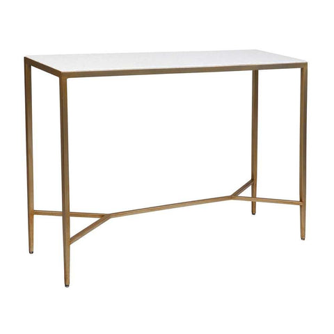 Chloe 110cm Stone Console Table -  Antique Gold