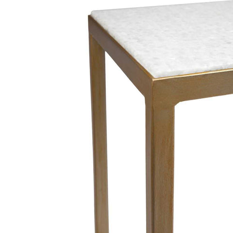 Chloe 110cm Stone Console Table -  Antique Gold