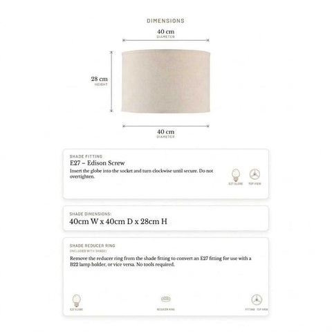 Left Bank Drum Shade - Natural
