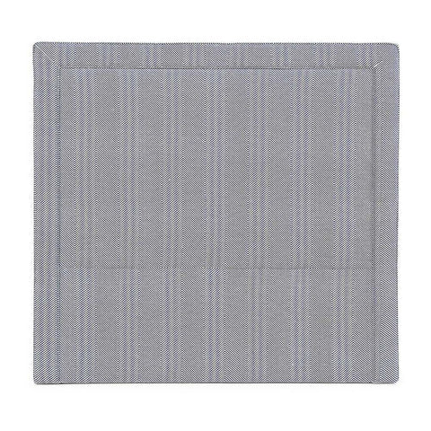 Chevron Upholstery Swatch - Blue Linen