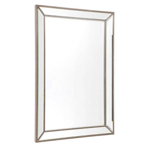 Zeta Wall Mirror - Medium Antique Silver