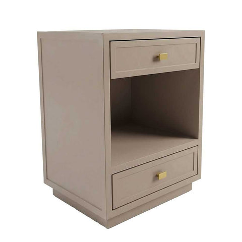 Logan Bedside Table - Small Taupe