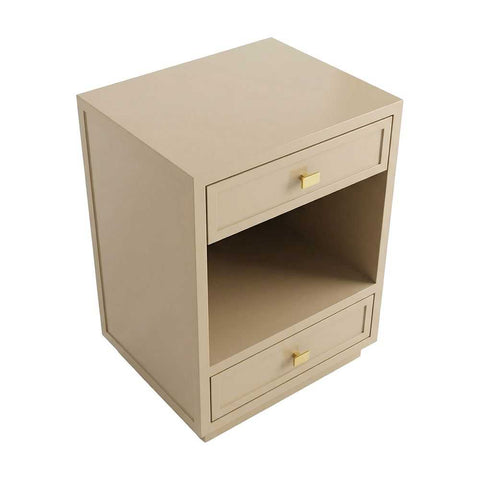 Logan Bedside Table - Small Beige