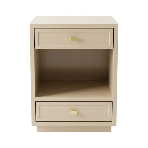 Logan Bedside Table - Small Beige