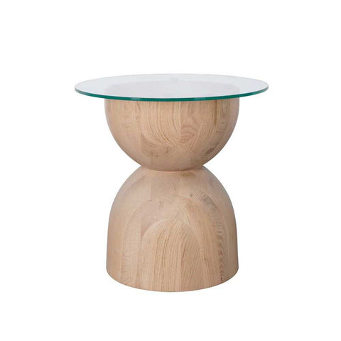 Caden Glass Coffee Table - Small Oak - OUTLET NSW