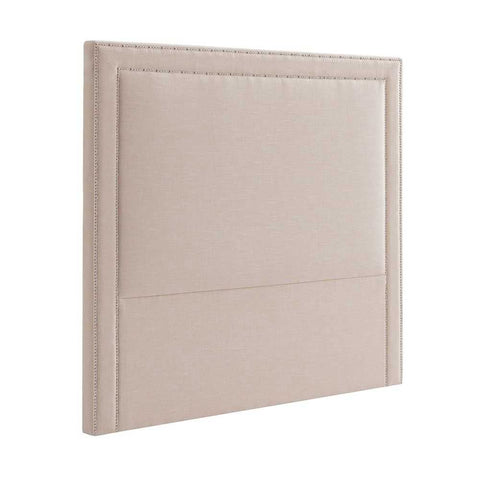 Manhattan 183x149cm King Bedhead - Fawn Linen