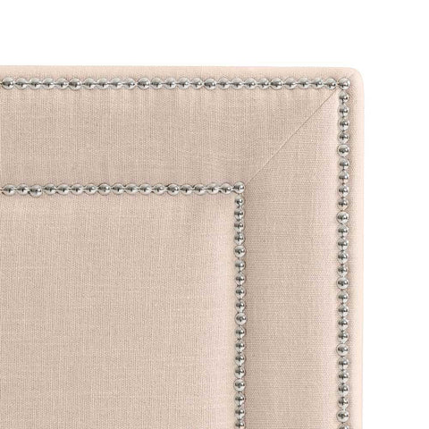 Manhattan 183x149cm King Bedhead - Fawn Linen