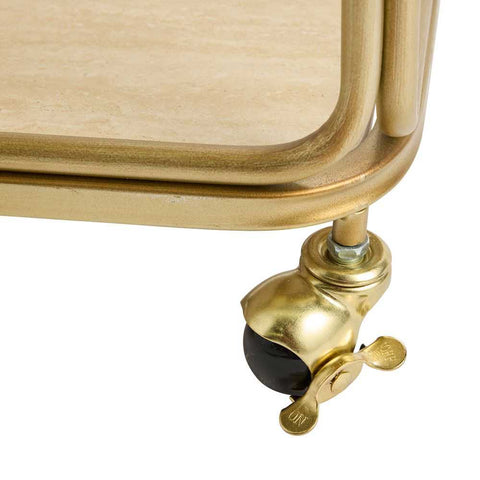 Wentworth Rectangle Bar Cart - Antique Gold