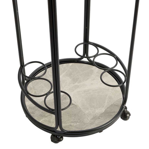 Wentworth Round Bar Cart - Black