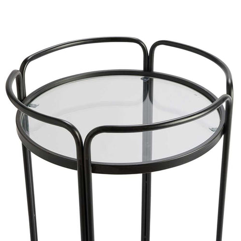 Wentworth Round Bar Cart - Black