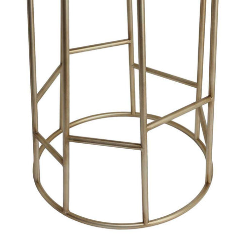 Aiden Gold Steel Kitchen Stool - Speckle Ecru