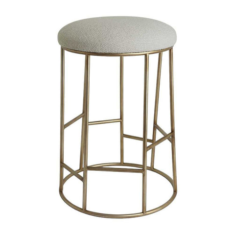 Aiden Gold Steel Kitchen Stool - Speckle Ecru