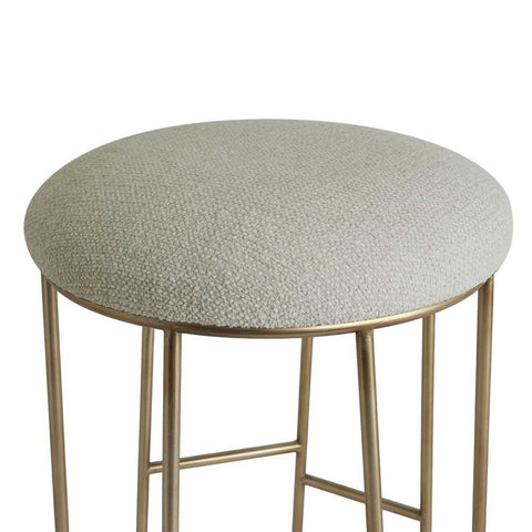 Aiden Gold Steel Kitchen Stool - Speckle Ecru